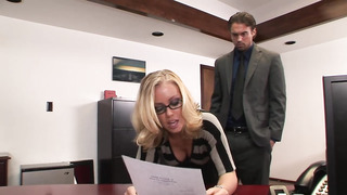 Blonde Secretary Disciplined In The Office